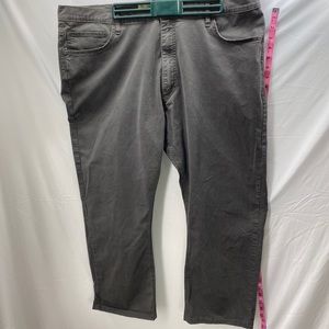 Wrangler Straight Fit Flex Waist Men's Jeans 42x30 Solid Gray